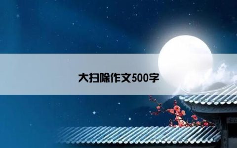大扫除作文500字