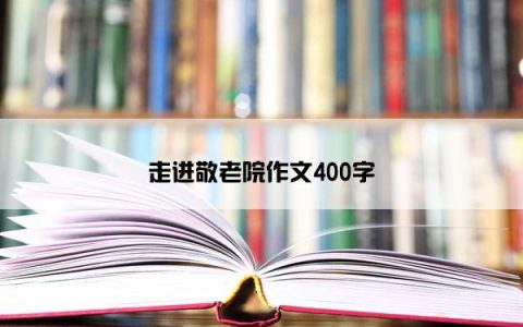 走进敬老院作文400字