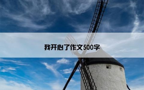 我开心了作文500字