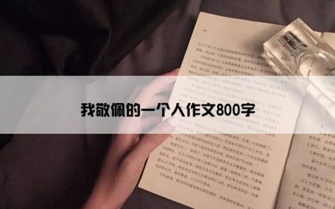 我敬佩的一个人作文800字