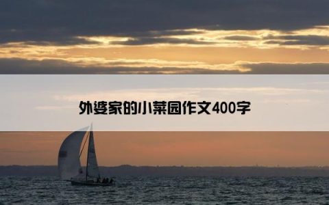 外婆家的小菜园作文400字