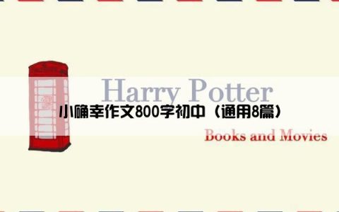 小确幸作文800字初中（通用8篇）