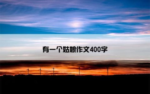 有一个姑娘作文400字