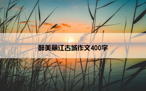 醉美丽江古城作文400字