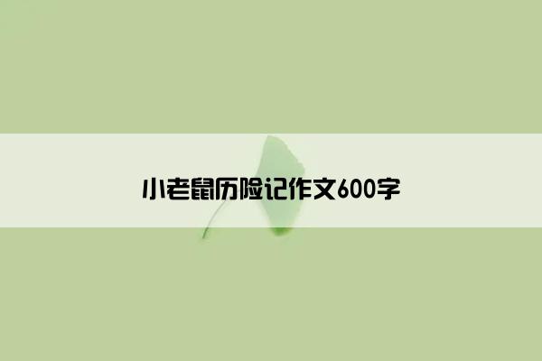 小老鼠历险记作文600字