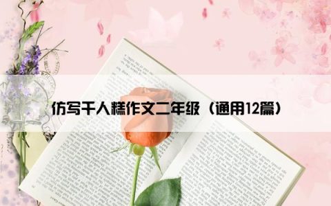 仿写千人糕作文二年级（通用12篇）
