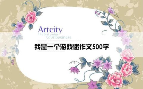 我是一个游戏迷作文500字