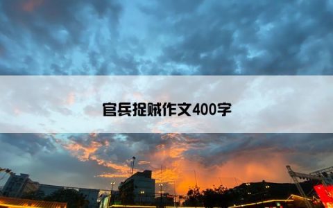 官兵捉贼作文400字
