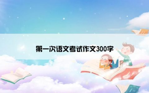 第一次语文考试作文300字