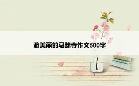 游美丽的马蹄寺作文500字