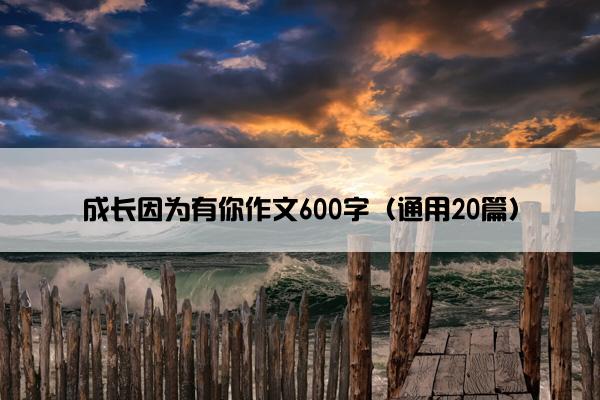 成长因为有你作文600字（通用20篇）