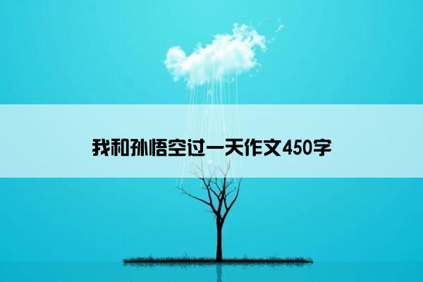 我和孙悟空过一天作文450字