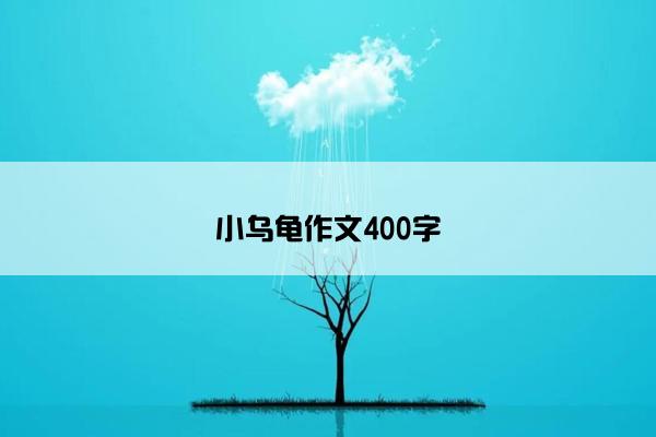 小乌龟作文400字