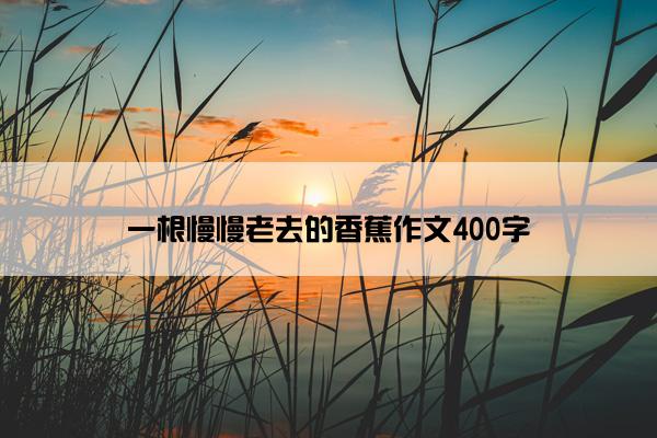 一根慢慢老去的香蕉作文400字