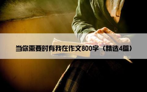 当你需要时有我在作文800字（精选4篇）