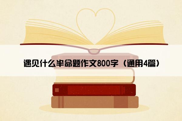 遇见什么半命题作文800字（通用4篇）