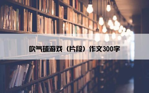 吹气球游戏（片段）作文300字