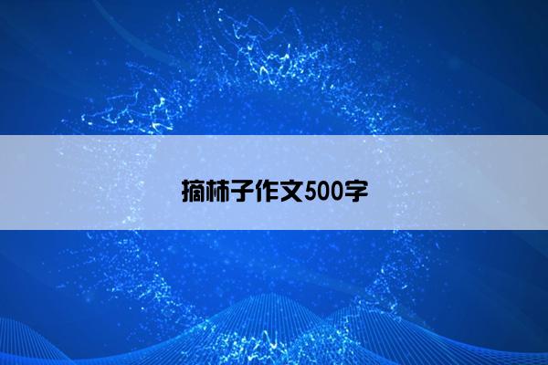 摘柿子作文500字