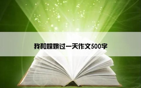 我和嫦娥过一天作文500字