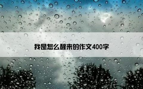 我是怎么醒来的作文400字