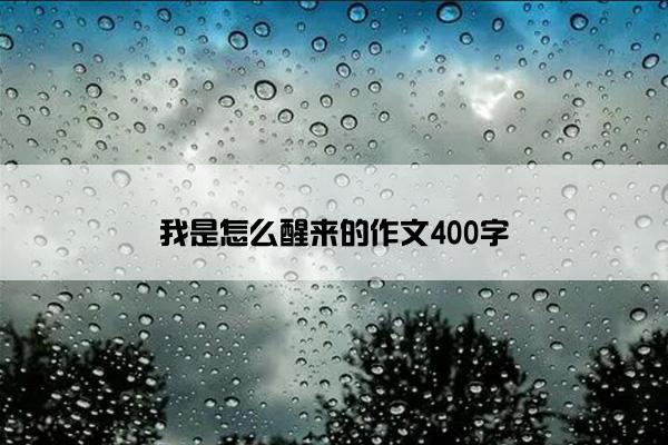 我是怎么醒来的作文400字