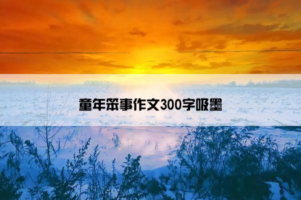 童年笨事作文300字吸墨