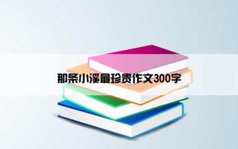 那条小溪最珍贵作文300字