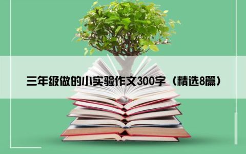 三年级做的小实验作文300字（精选8篇）