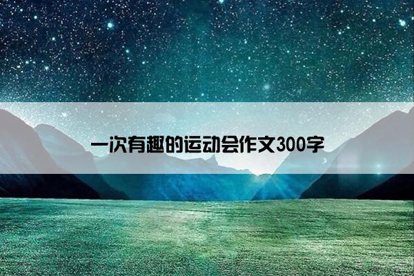 一次有趣的运动会作文300字