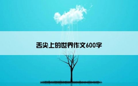 舌尖上的世界作文600字