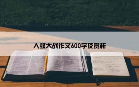 人蚊大战作文600字及赏析