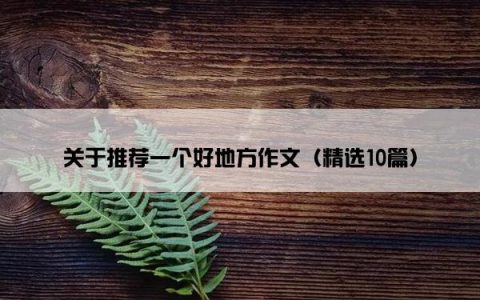 关于推荐一个好地方作文（精选10篇）