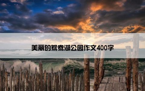 美丽的鸳鸯湖公园作文400字