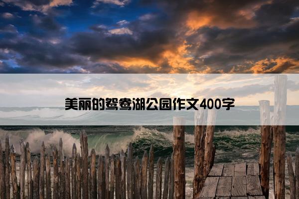 美丽的鸳鸯湖公园作文400字