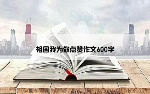 祖国我为你点赞作文600字