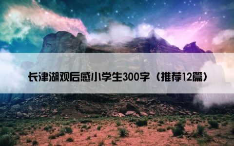 长津湖观后感小学生300字（推荐12篇）