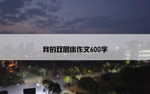我的双层床作文600字