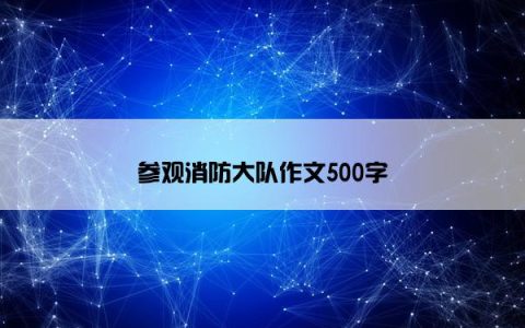 参观消防大队作文500字