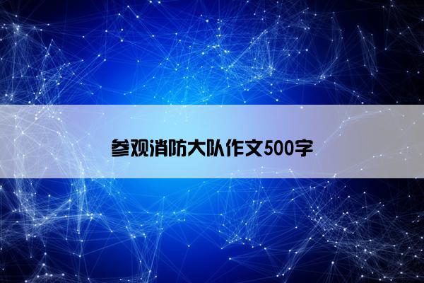 参观消防大队作文500字