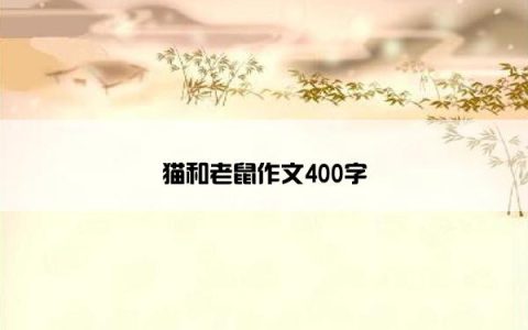 猫和老鼠作文400字