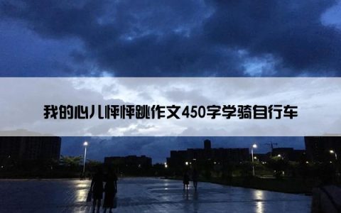 我的心儿怦怦跳作文450字学骑自行车