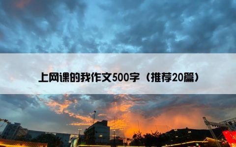 上网课的我作文500字（推荐20篇）