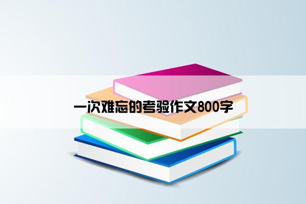 一次难忘的考验作文800字