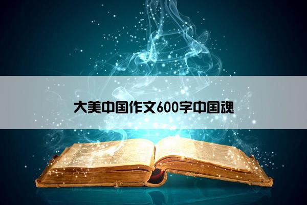 大美中国作文600字中国魂