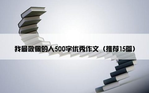 我最敬佩的人500字优秀作文（推荐15篇）