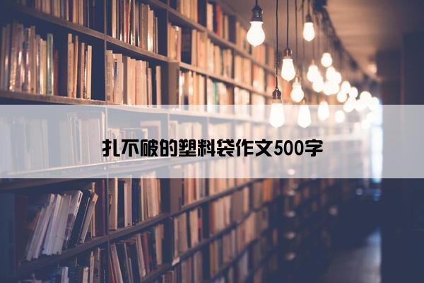 扎不破的塑料袋作文500字