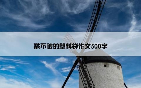 戳不破的塑料袋作文500字
