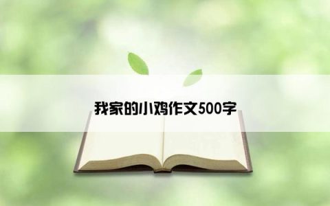 我家的小鸡作文500字