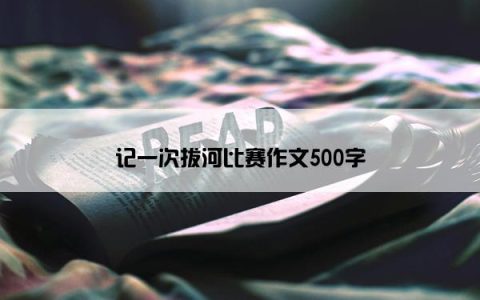 记一次拔河比赛作文500字