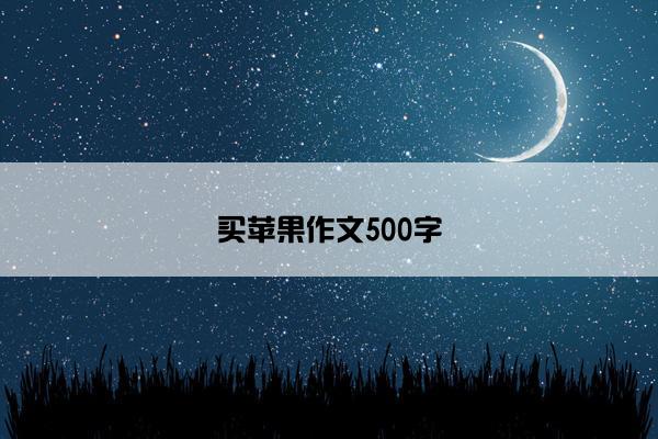 买苹果作文500字